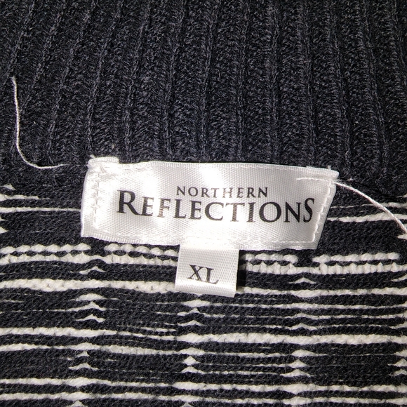 Northern Reflections Zip Up Black and White light spring coat - Picture 2 of 2